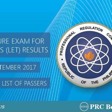 let result september 2017|OFFICIAL RESULTS: September 2017 LET teachers board exam .
